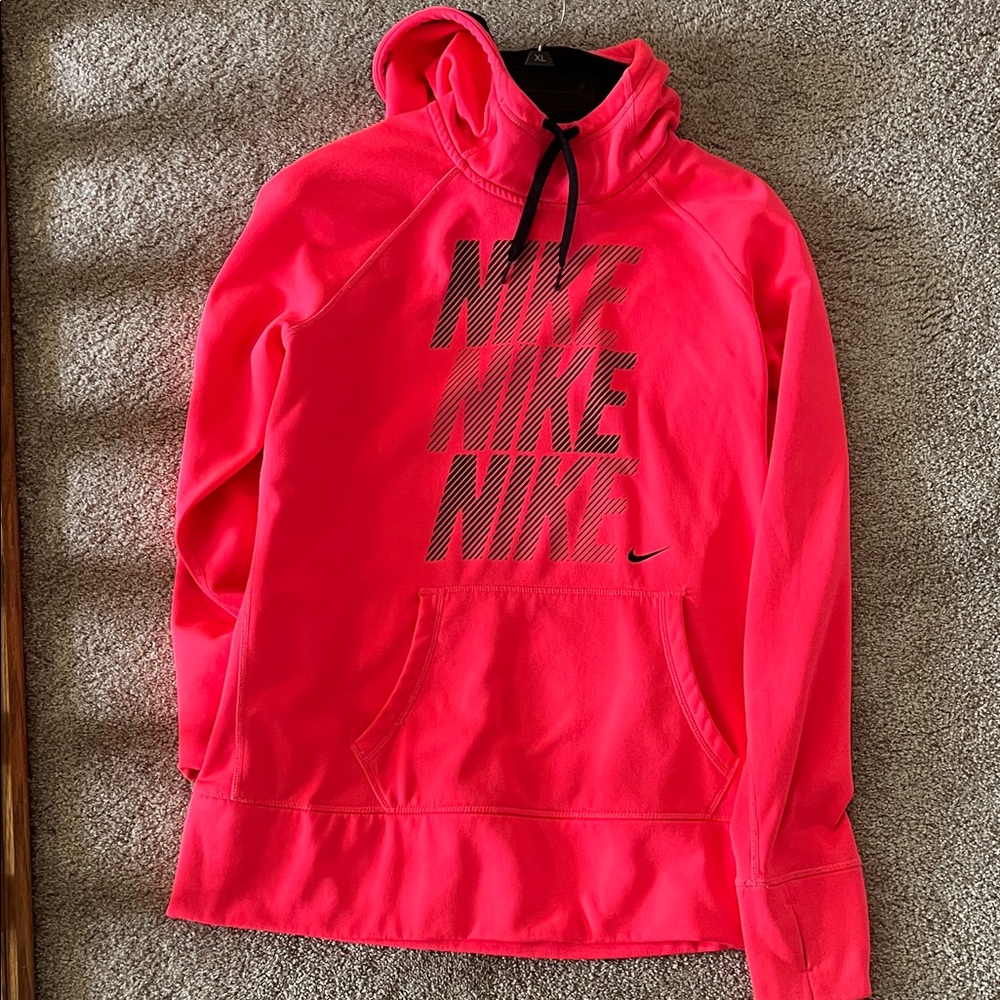 Nike Vibrant Pink Hoodie with Black Accents